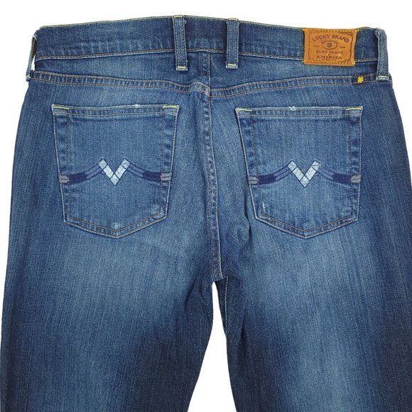 Lucky Brand Jeans READ Sweet N Low Women Size 6 / 28 Mid Rise Boot Cut Dark Wash - Picture 12 of 13